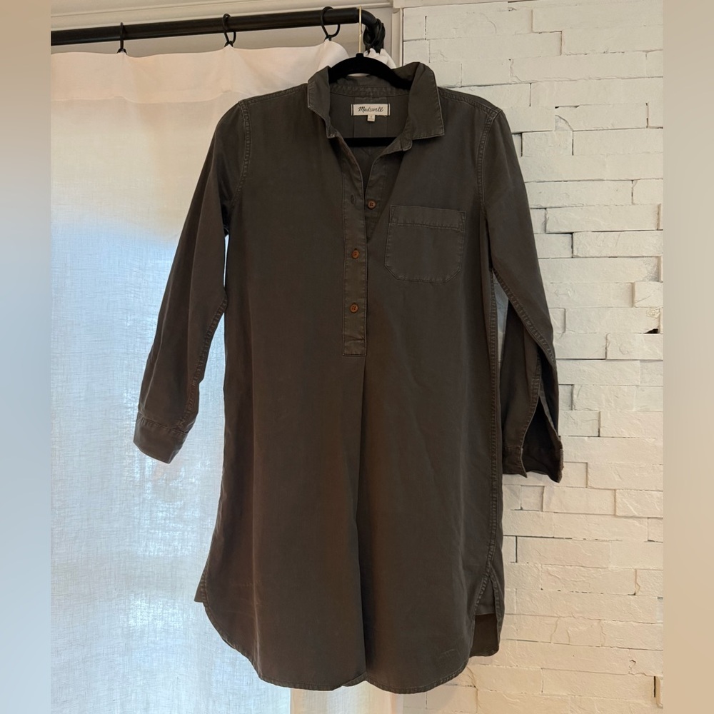 Army Green Madewell Cotton Dress